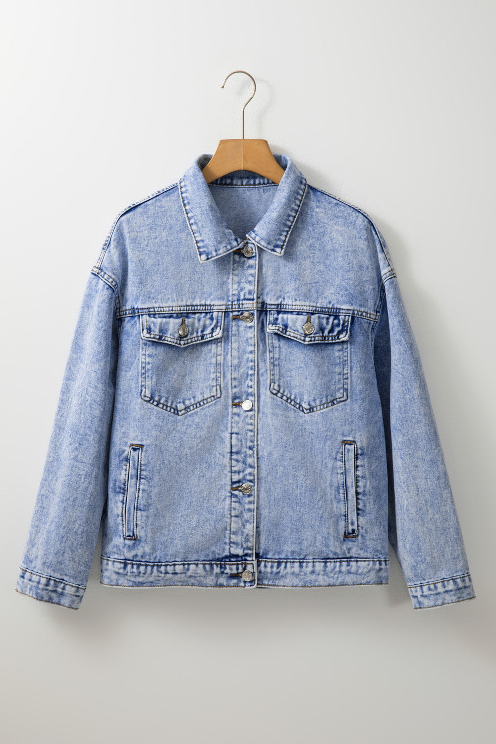 Beau Blue Vintage Washed Denim Jacket