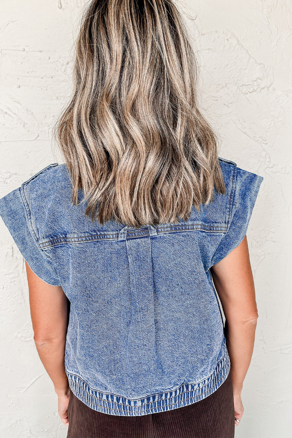 Ashleigh Blue Acid Wash Denim Vest