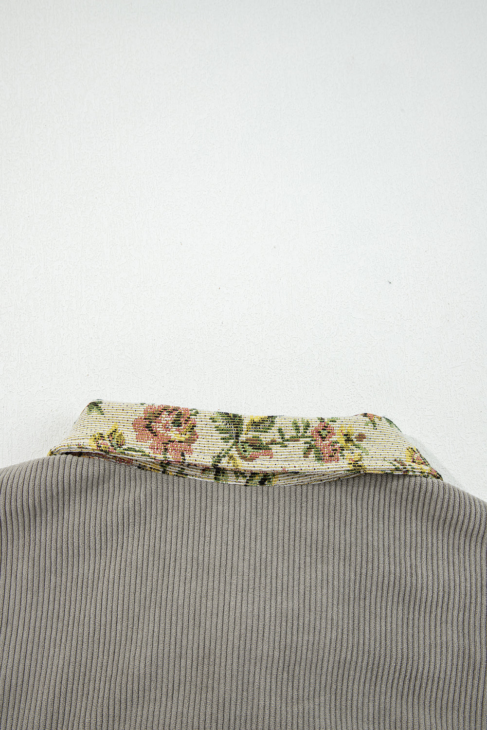 Ribbed Retro Floral Patchwork Jacket
