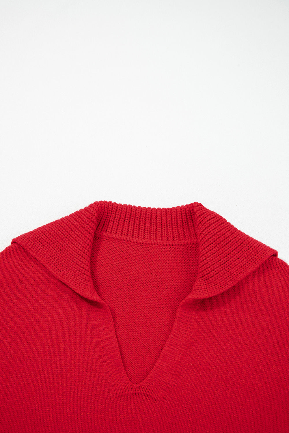 V Neck Ribbed Sweater