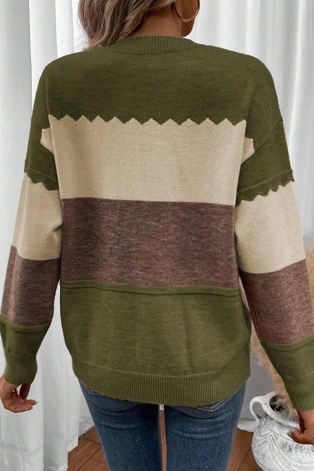 Colorblock Crew Sweater