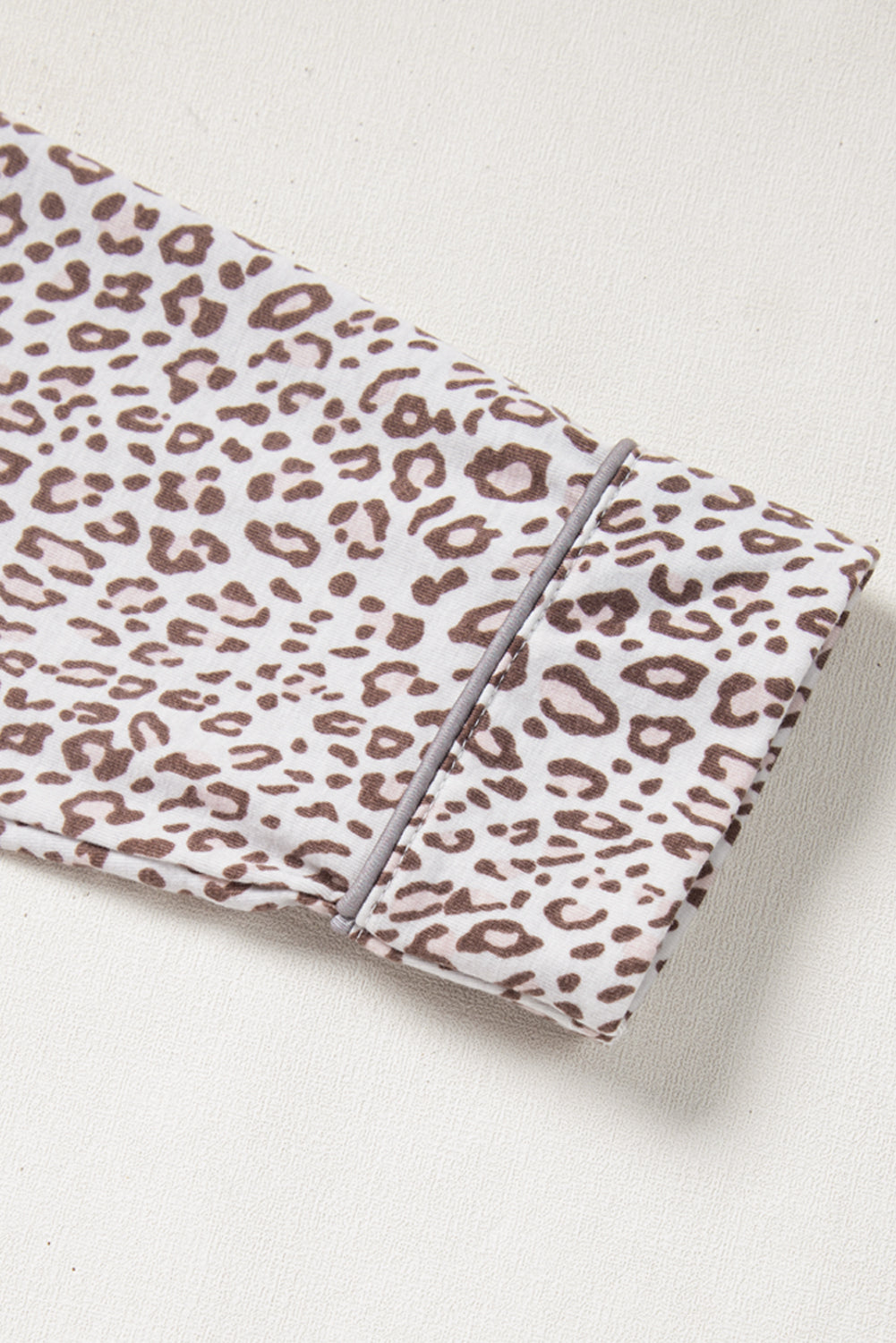 White Leopard Print Pajama Set