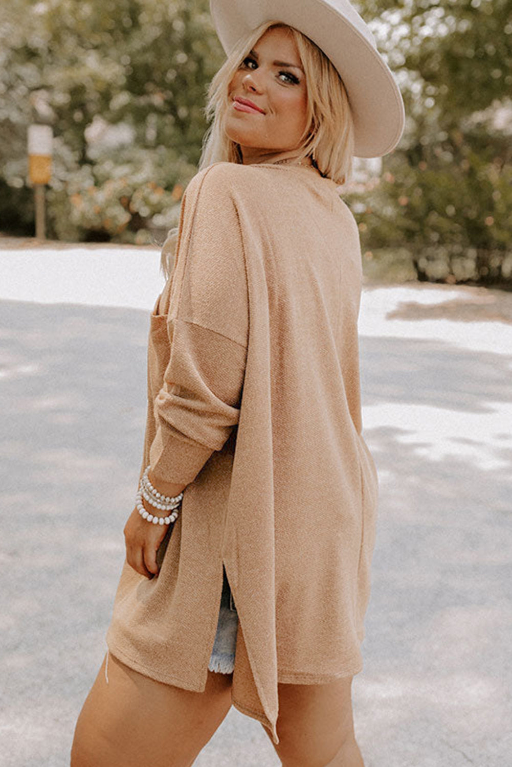 Plus Size Knit Tunic Top